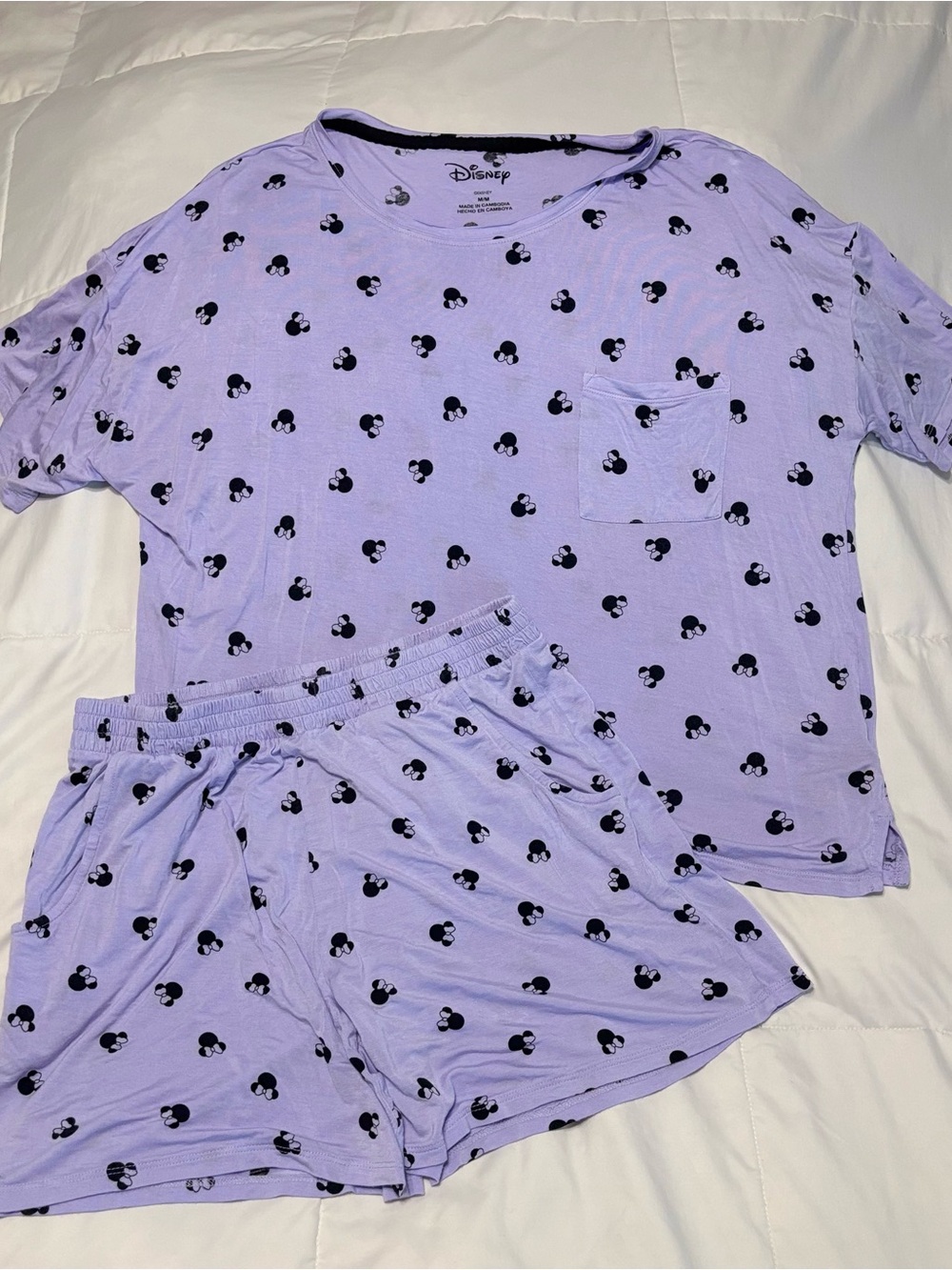 Disney Lavender and Black Minnie Mouse Top